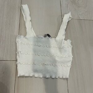 white zara tank top
